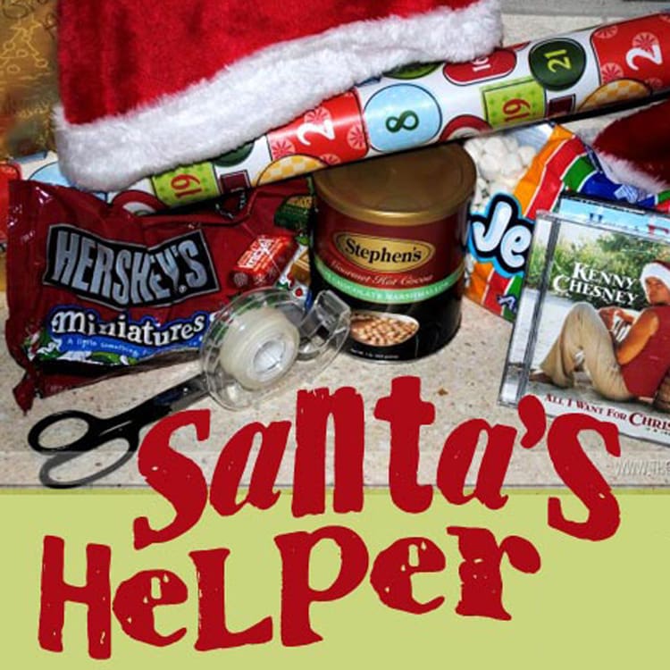 Santa's helper gift-wrapping date