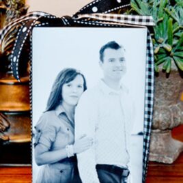 Couple's Photo Block DIY craft tutorial.