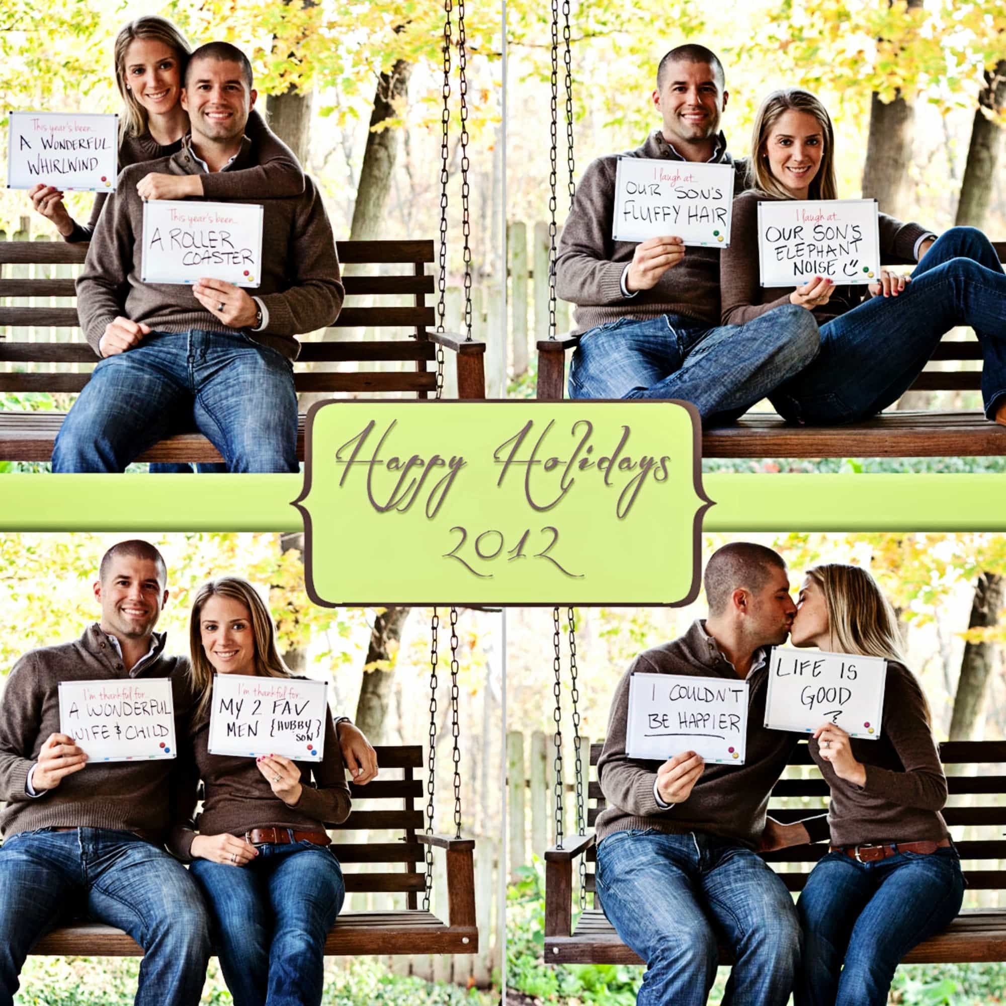 Family Christmas card photo date