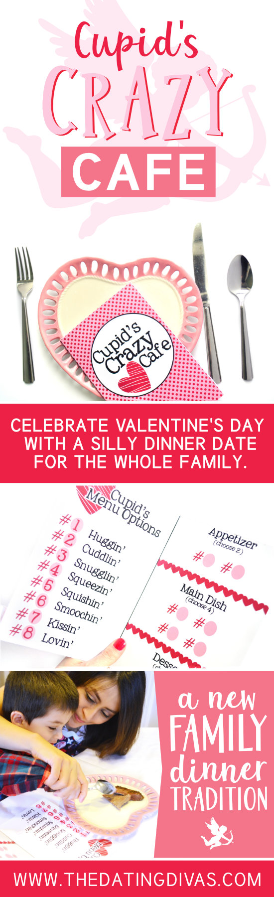 A new family Valentine's Dinner tradition with this silly V-Day countdown. #VDayDinner #FamilyDinner