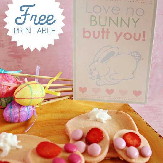 Love No Bunny Butt You bunny pancakes printable