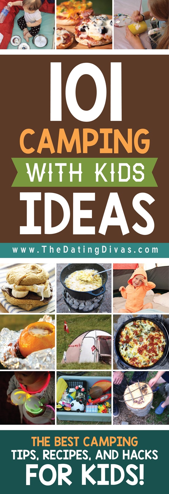 A HUGE list of camping activities and ideas for camping with kids! There's camping games for kids, easy camping meals for family, and so much more! #CampingWithKids #CampingActivities