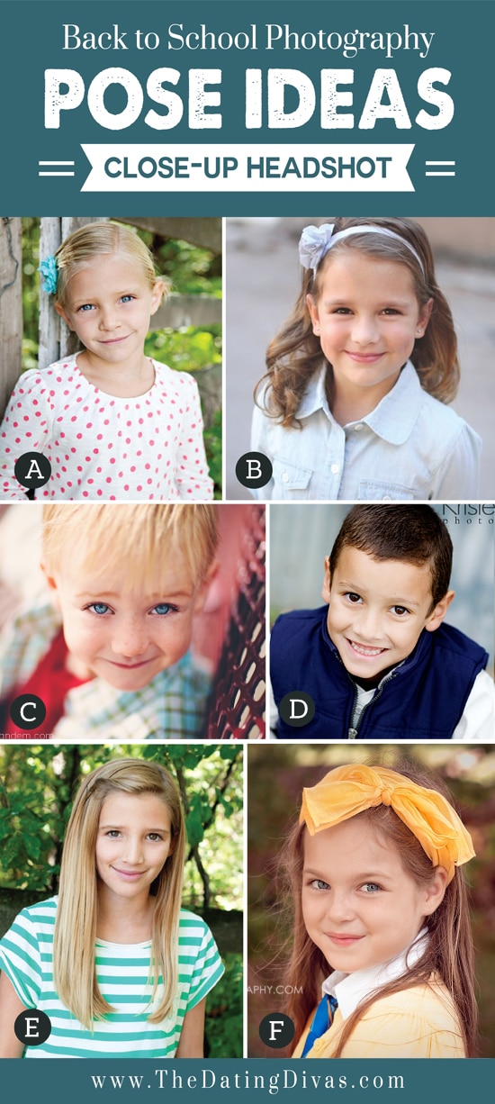 A list of headshot ideas for kids starting school - dateyourspouse.com Headshot photo ideas for children | The Dating Divas
