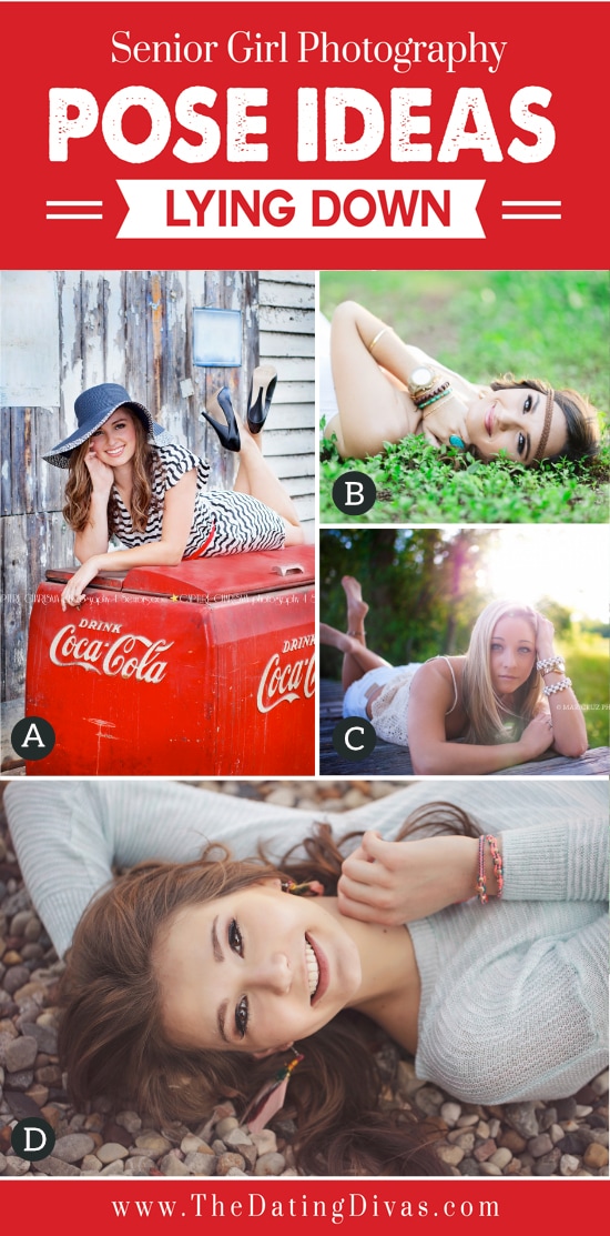 Senior girl lying on their back to take a photo - dateyourspouse.com Photography poses for girls while lying down | The Dating Divas