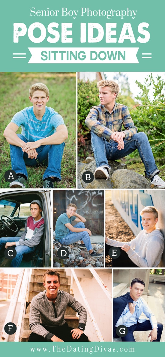 Headshot ideas for senior year photos - dateyourspouse.com Boys sitting while posing for the camera during senior year photo shoot | The Dating Divas
