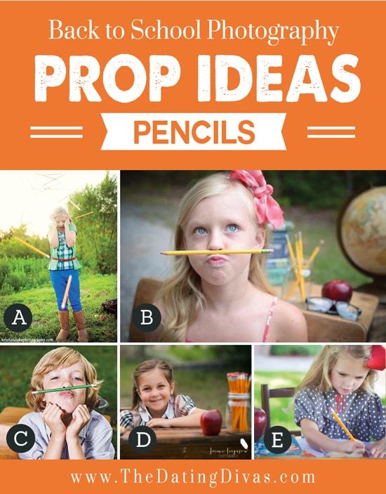 Back-to-school photo ideas for kids using a pencil as a prop - dateyourspouse.com Creative photography ideas using pencils for a fun back-to-school photoshoot | The Dating Divas
