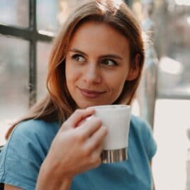 Drinking from a mug | Date Your Spouse