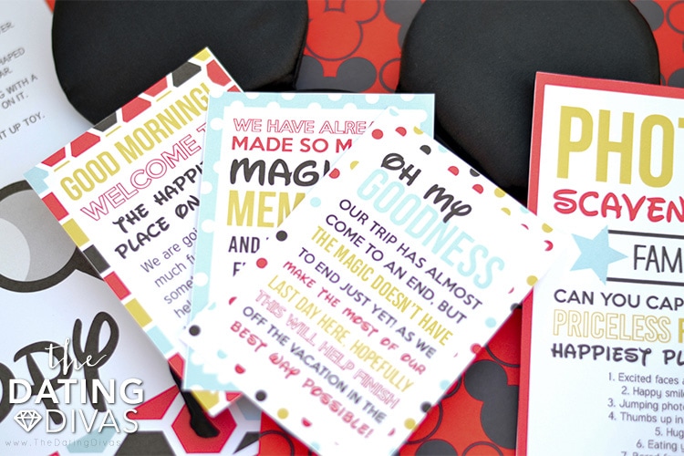 Free printables for your next Disney vacation!