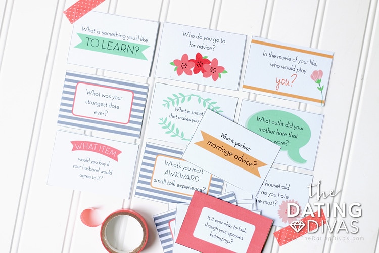 Conversation Starts for National Girlfriend's Day - www.TheDatingDivas.com Question cards and conversation starters will get you chatting this National Girlfriends Day. | The Dating Divas