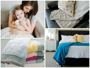 Cuddle up with the super soft Saranoni blanket.