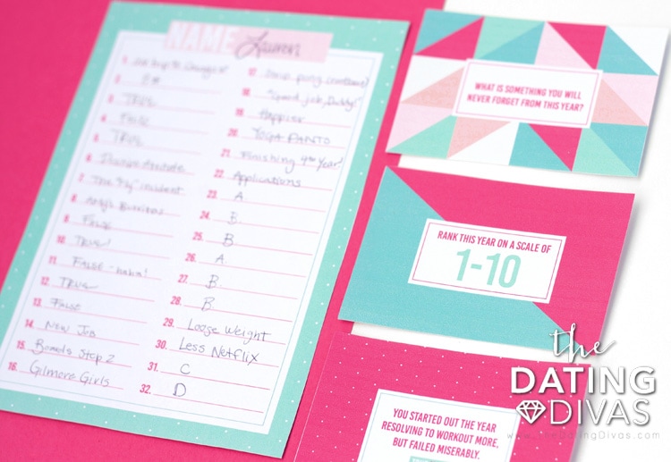 New Year's Eve Couples Game - Date Your Spouse