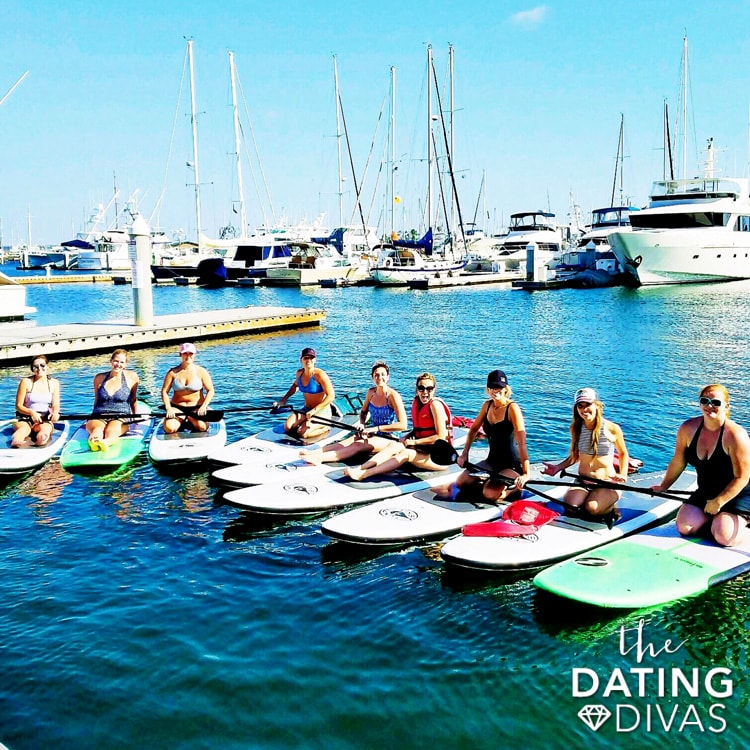 Paddle boarding on the bay in beautiful San Diego, California!