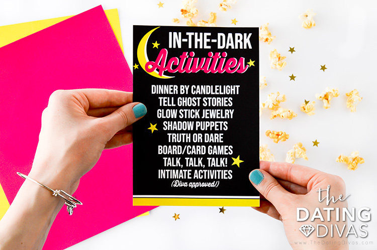 Sexy Valentine's Day Date Idea in the Dark - www.TheDatingDivas.com PG-Rated sexy idea for Valentine's Day. | The Dating Divas.com