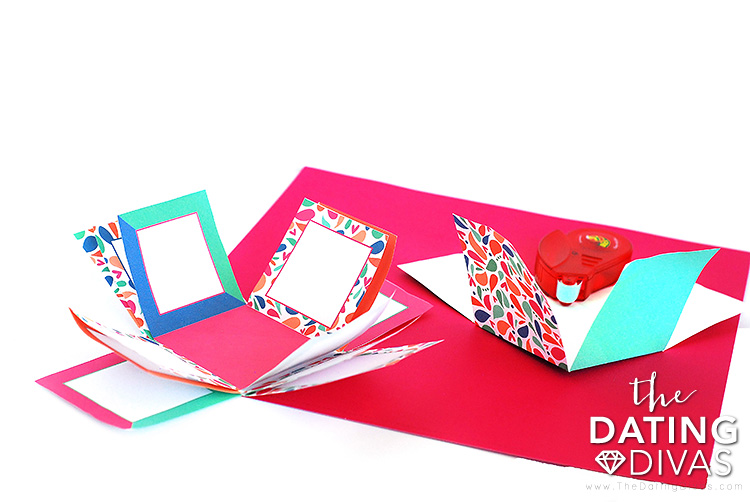 Picture Box Gift Box Tutorial - dateyourspouse.com Folding step of a DIY picture box gift. | The Dating Divas