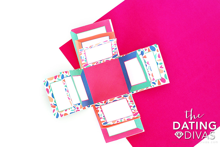 Step-by-Step Guide to Making an Exploding Box DIY Card - dateyourspouse.com DIY Explosion Box Tutorial Step-By-Step. | The Dating Divas