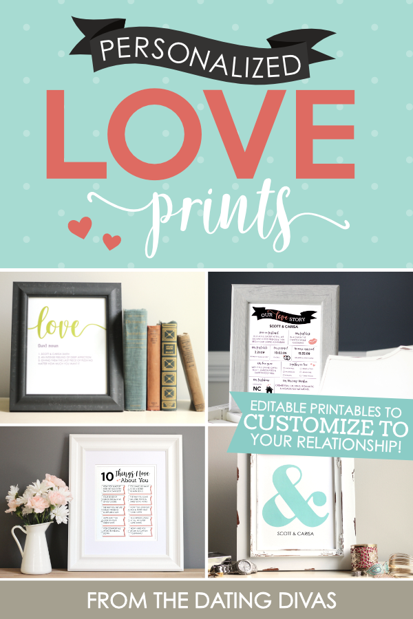 Customize your OWN wall art print to celebrate your marriage! #WallArtPrints #RomanticGiftIdea #TheDatingDivas