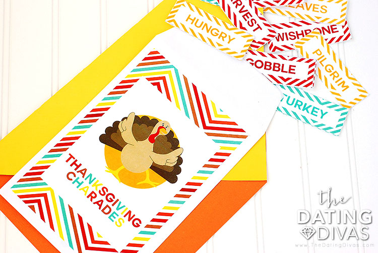 Charades-themed Thanksgiving Games - dateyourspouse.com Thanksgiving games for families who like Charades. | The Dating Divas