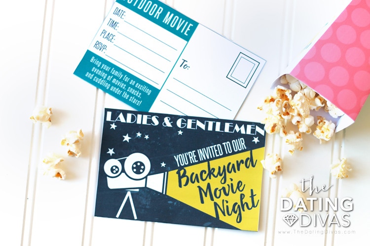 Movie date night ideas for a backyard movie.