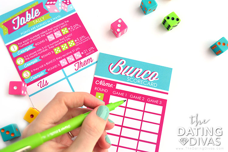 Bunco rules for earning points and a Bunco scorecard - thedatingdivascom.bigscoots-staging.com Scorecard and table tally sheet | The Dating Divas