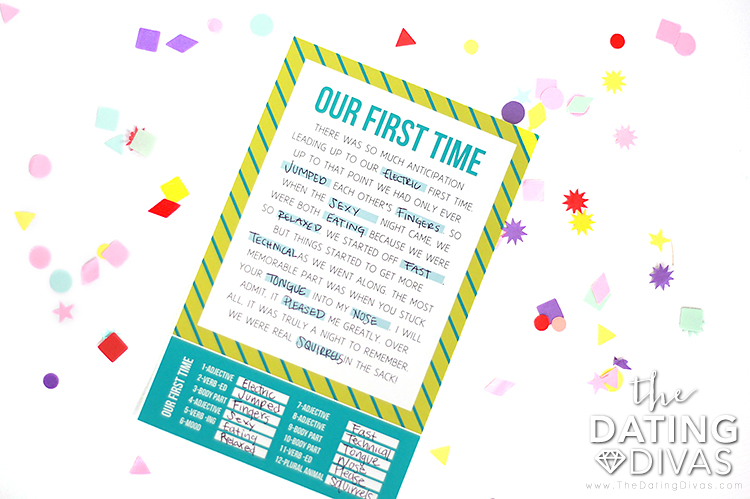 Sexy mad libs for adults and couples - dateyourspouse.com A page of word games to complete with your spouse. | The Dating Divas