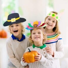 Children in Thanksgiving costumes | Date Your Spouse