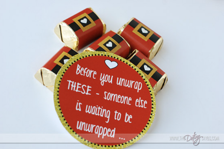 Delicious Santa Baby Chocolate Wraps - dateyourspouse.com Santa Baby chocolates for a romantic gift idea | The Dating Divas