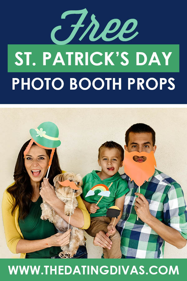 These adorable and free St. Patrick's Day photo booth props will be so fun at our family St. Patrick's Day party! #StPatricksDayPhotoBooth #StPatrickDay