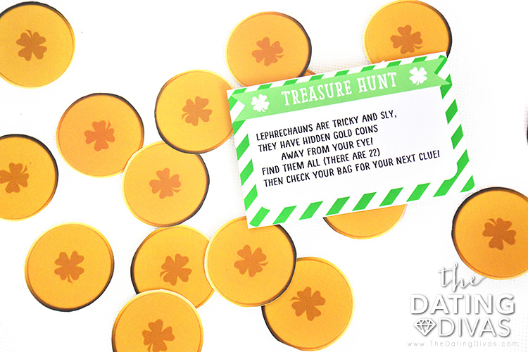 Gold coins as part of your St. Patrick Day family activity.