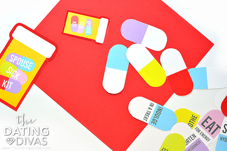 Editable labels to personalize your sick kit.