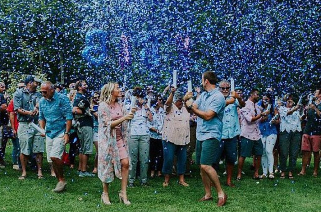 Gender Announcement Colorful Confetti Blast | The Dating Divas