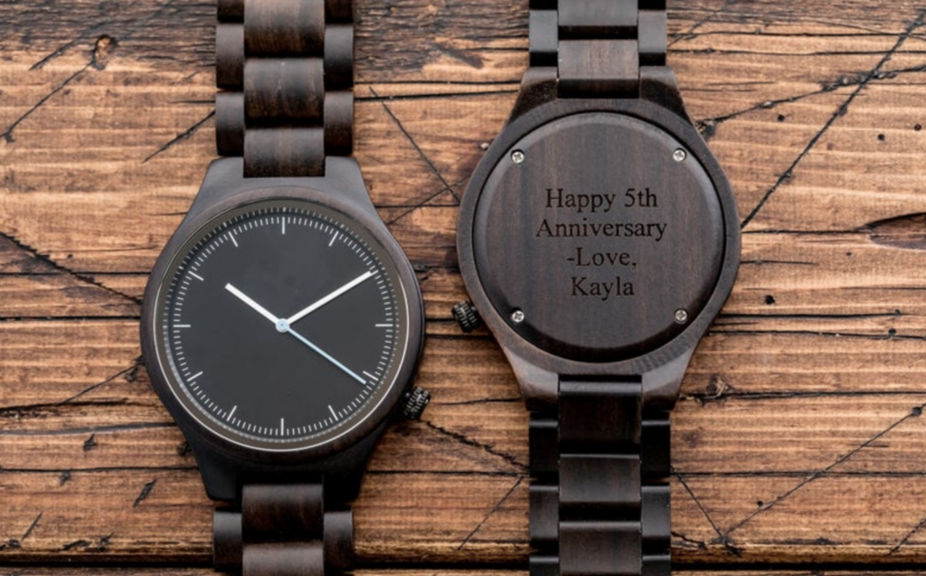 Watch anniversary gift for him - dateyourspouse.com Personalized, engraved watch anniversary gift for him. | The Dating Divas