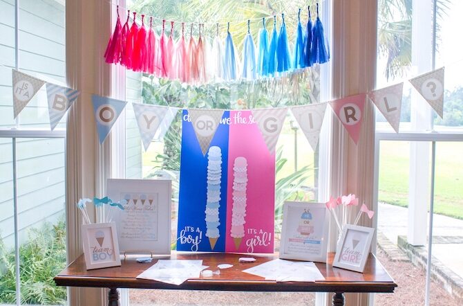 Ice Cream Social Party Theme for Gender Announcement | The Dating Divas