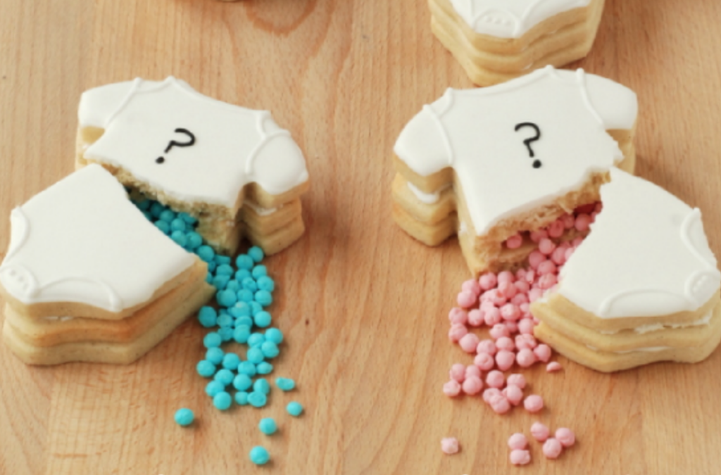 Onesie Filled Cookies Gender Reveal Ideas | The Dating Divas