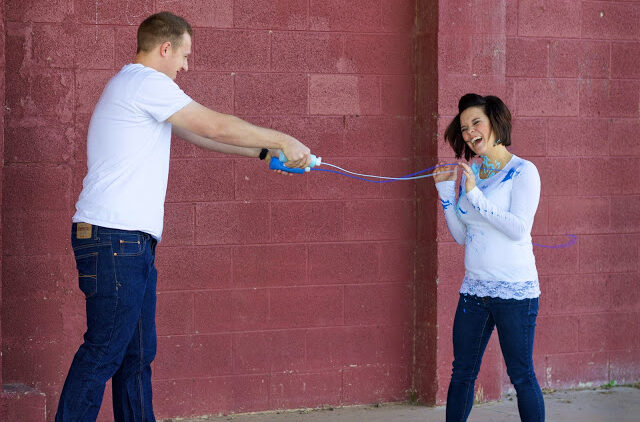 Paint Fight Baby Reveal | The Dating Divas