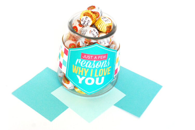 Small candy anniversary gifts for him - dateyourspouse.com Jar full of candy anniversary gifts for him. | The Dating Divas