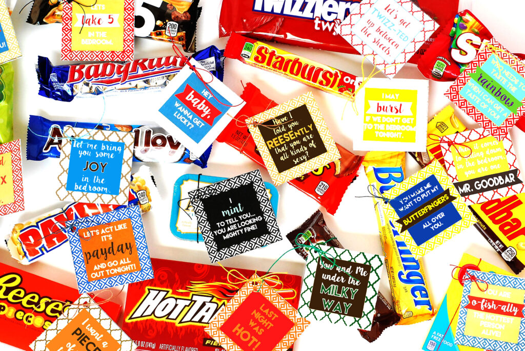 Romantic gifts for him to snack on - dateyourspouse.com Candy and other romantic gifts for him. | The Dating Divas