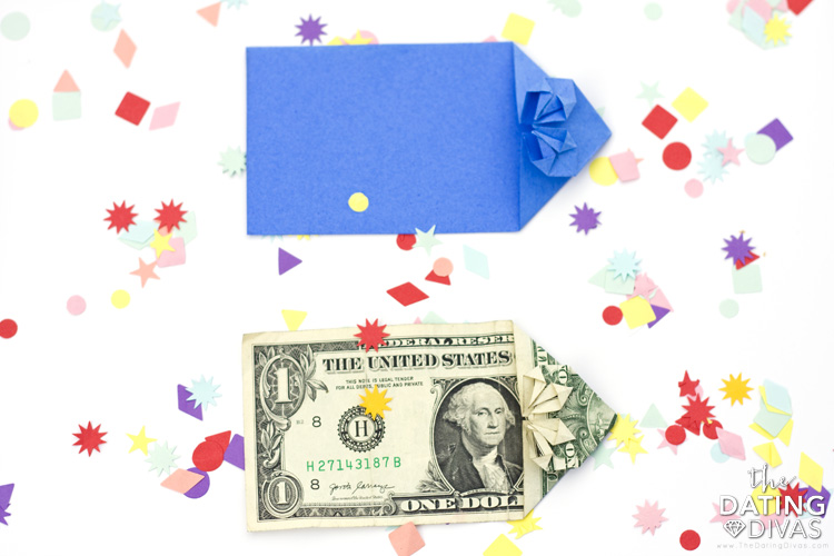 Delicate Origami Tips and Tricks for Dollar Bill Folding - dateyourspouse.com Use this as a unique, easy way to show someone love. | The Dating Divas