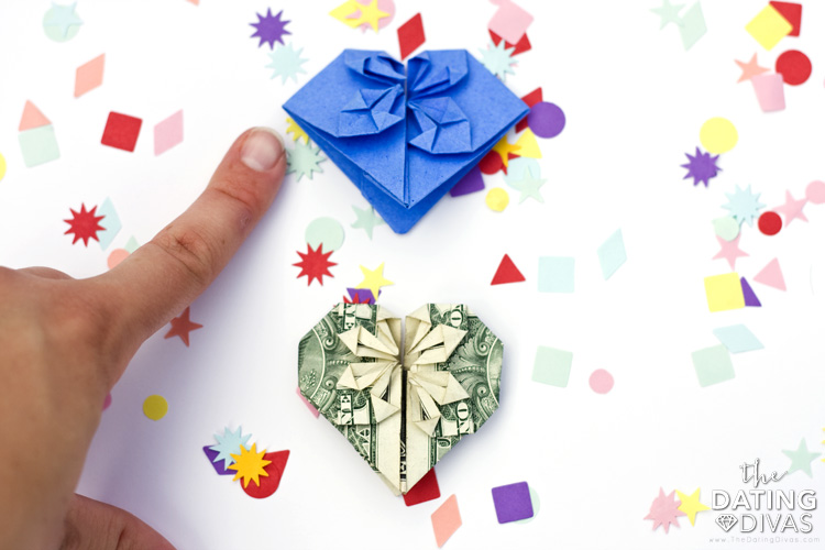 Final Steps for How to Make Origami Hearts Out of Dollar Bills- dateyourspouse.com Steps for How to Make Origami Hearts | The Dating Divas