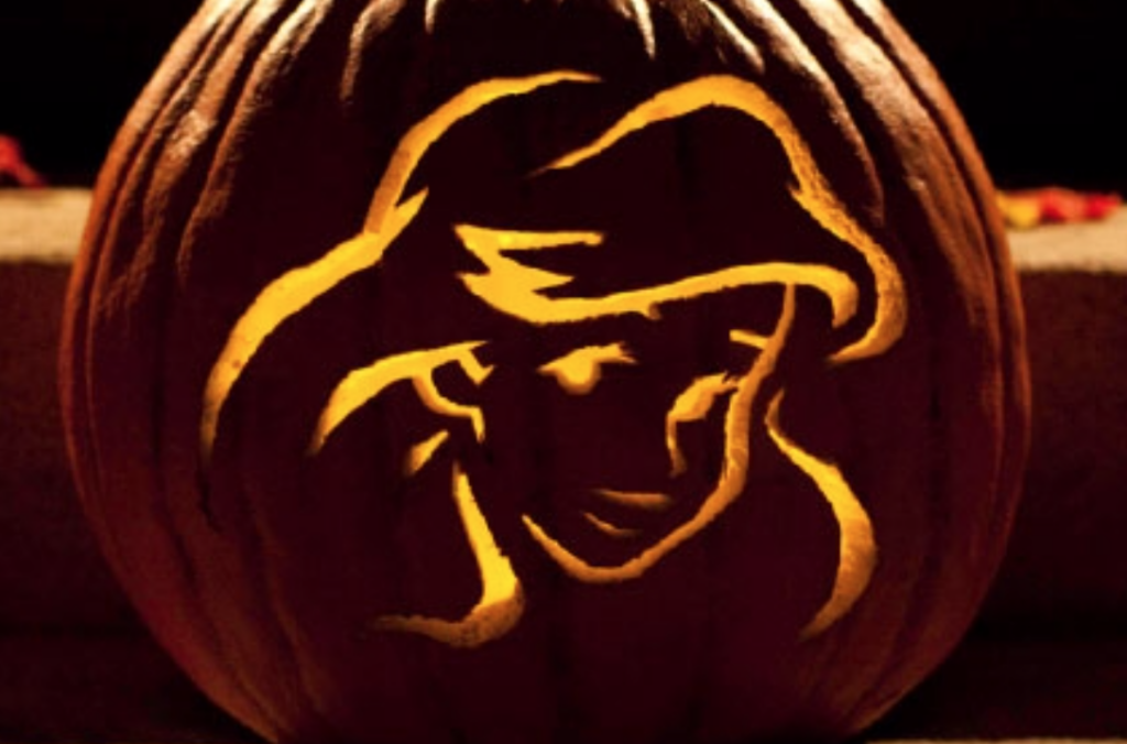 Ariel Pumpkin - dateyourspouse.com Little Mermaid pumpkin patterns for kids. | The Dating Divas