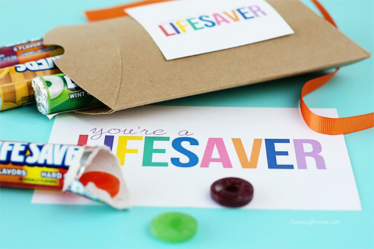Teacher Appreciation Ideas for Lifesavers - www.TheDatingDivas.com Teachers are lifesavers, treat them right with this teacher appreciation idea. | The Dating Divas