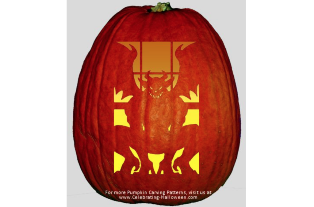 Gargoyle Pumpkin - dateyourspouse.com Gargoyle spooky pumpkin stencil ideas. | The Dating Divas