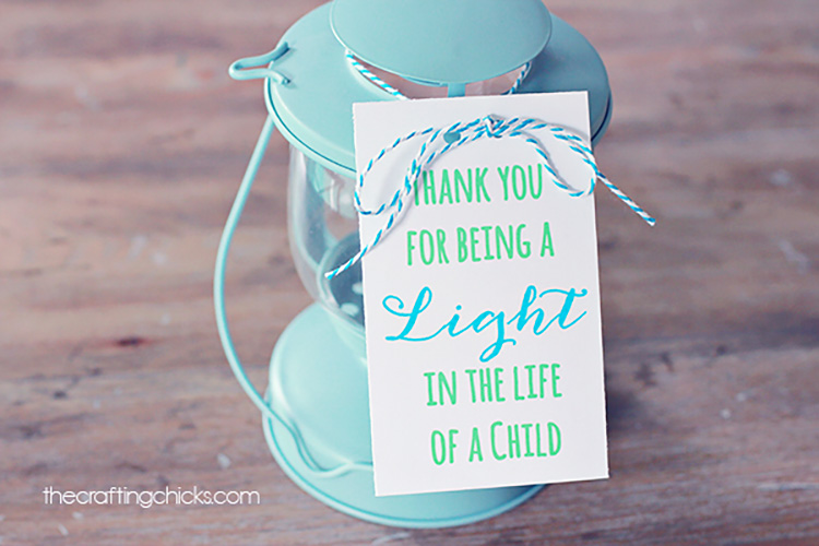 Teachers Are a Light Teacher Appreciation Idea - www.TheDatingDivas.com Thank a teacher for being a light in your child's life with light-themed teacher appreciation ideas. | The Dating Divas