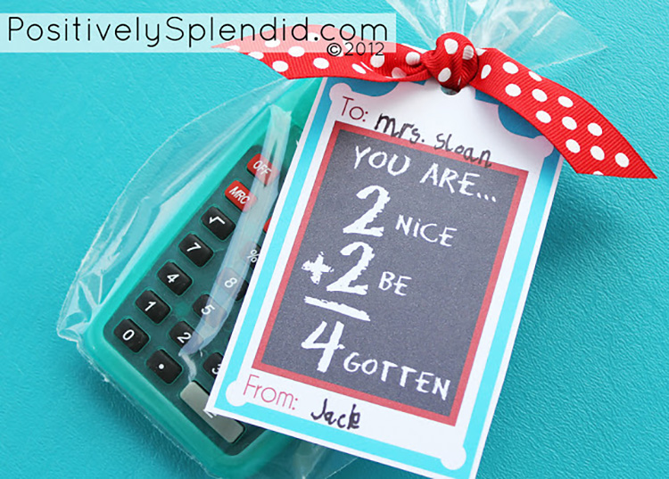 Personalized Calculator for Teacher Appreciation Week - www.TheDatingDivas.com Give a personalized calculator for a practical teacher appreciation idea. | The Dating Divas