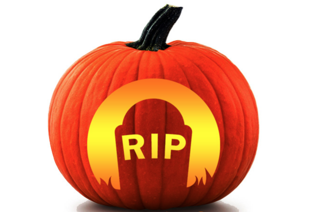 RIP Pumpkin - dateyourspouse.com Gravestone RIP easy pumpkin carving ideas | The Dating Divas