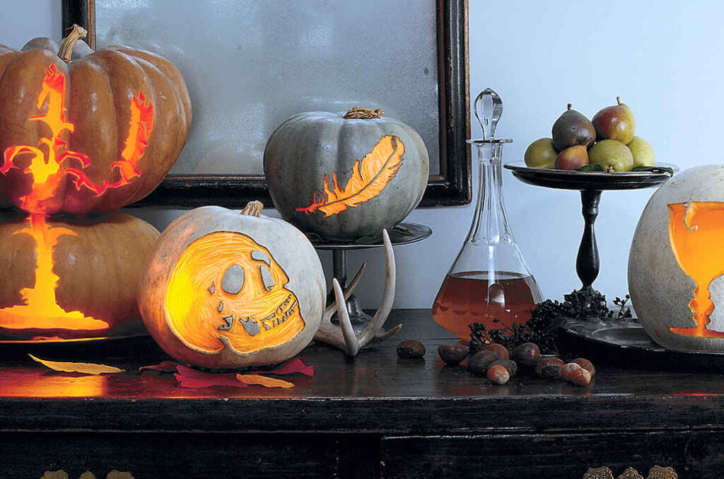 Beautiful Pumpkin Carving - dateyourspouse.com Pretty pumpkin patterns and ideas for decoration during Halloween. | The Dating Divas