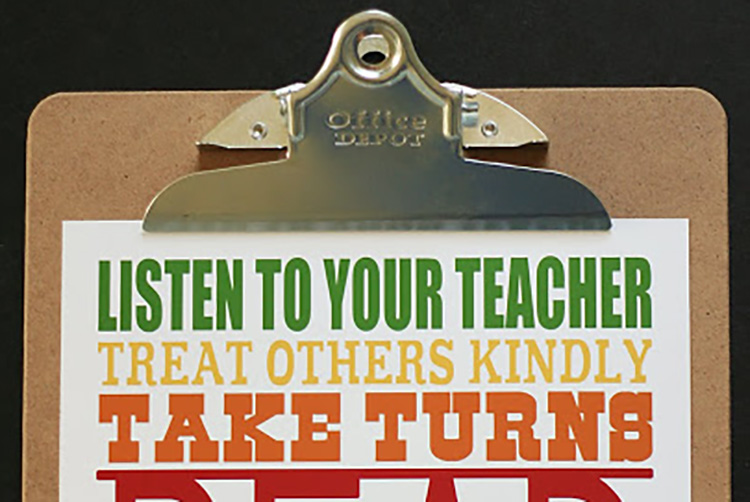 Subway Art for Teacher Appreciation Clipboard - www.TheDatingDivas.com DIY a little clipboard with this adorable teacher appreciation subway art. | The Dating Divas