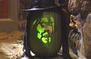 Green Witch Pumpkin - dateyourspouse.com Witch pumpkin decorations for Halloween pumpkin carving. | The Dating Divas