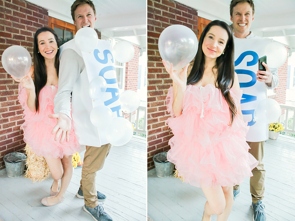 Soap and Loofa Couples Costume 2020 - dateyourspouse.com Soap and loofa couples costume for Halloween. | The Dating Divas