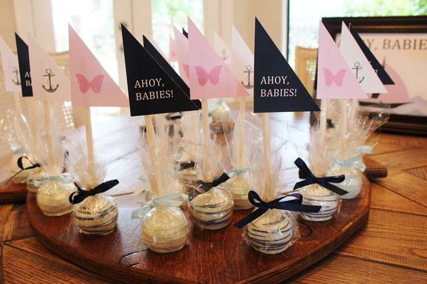 Twin Baby Shower Idea Featuring "Ahoy, Babies!" - dateyourspouse.com Ahoy, Babies! Celebrate the upcoming twins with this unique idea. | The Dating Divas