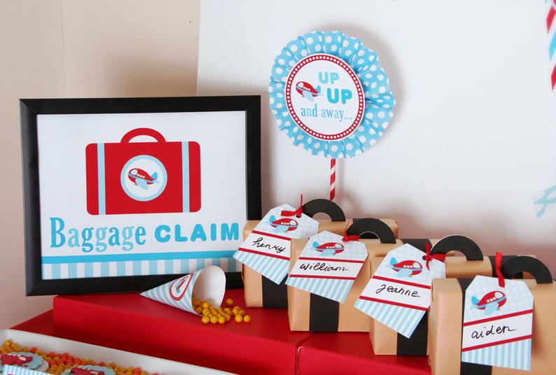 Airplane Theme for Baby Shower - dateyourspouse.com I absolutely love this baby shower idea! Can't wait! | The Dating Divas #BabyShowerIdeas #BabyOnTheWay #Baby